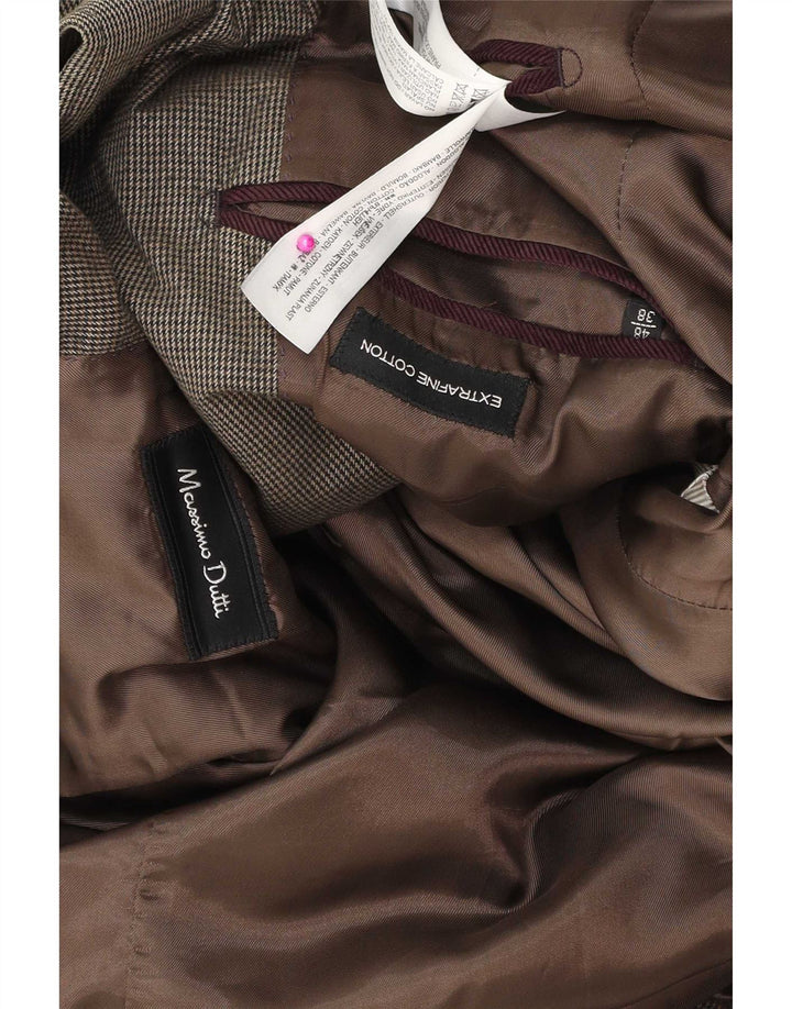 Massimo Dutti muška jakna s 3 gumba EU 48, srednje smeđi pamuk