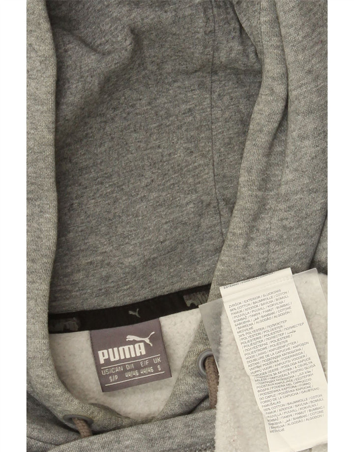 Puma muška majica s kapuljačom s kapuljačom, mali sivi pamuk u blokovima boja