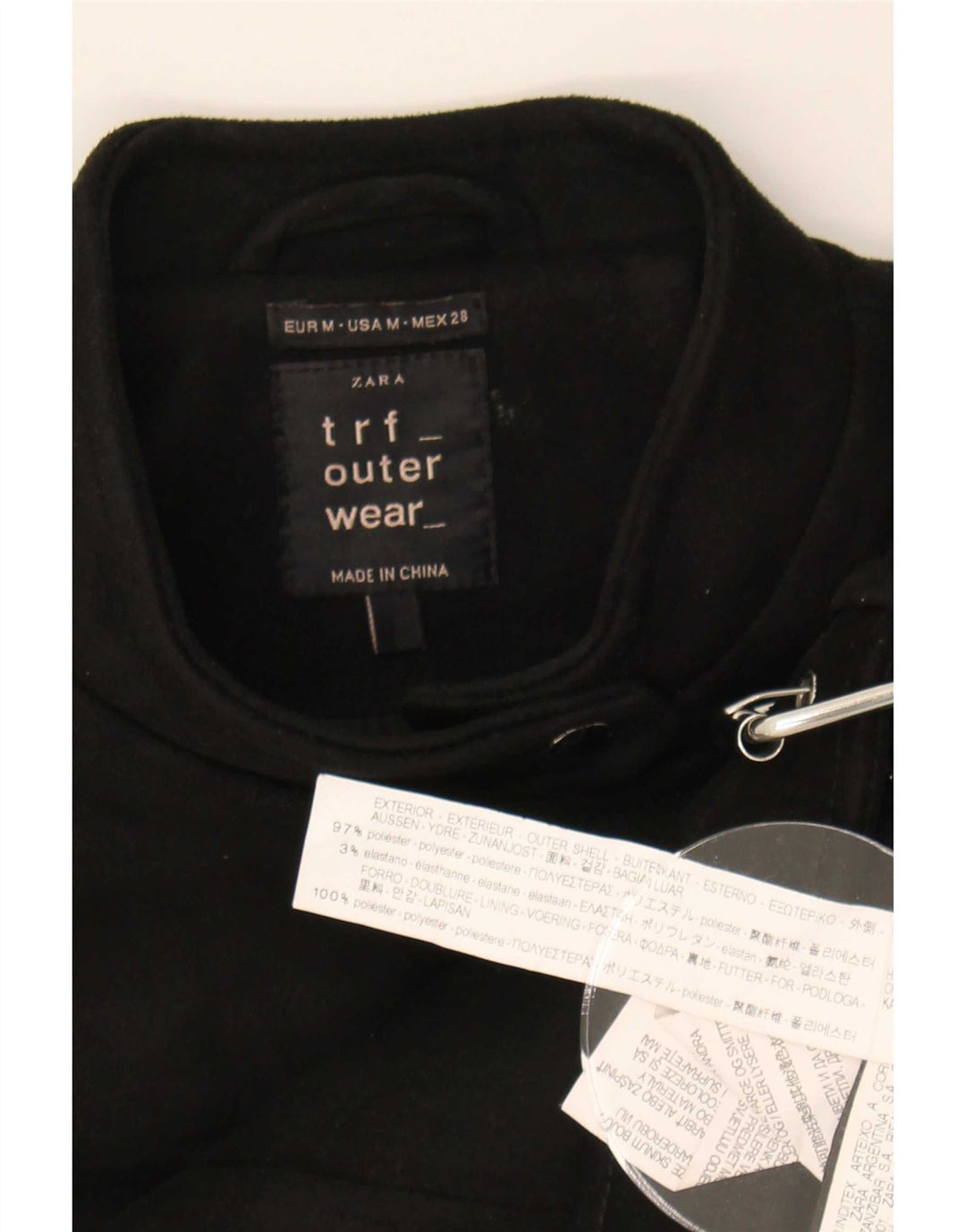 Zara ženska jakna Trafaluc Crop Biker UK 12 Srednji crni poliester