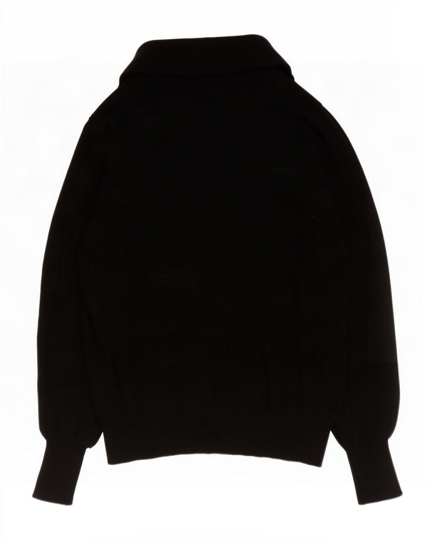 Marks & Spencer Womens Roll Neck Jumper Sweater UK 14 Medium Black Viscose
