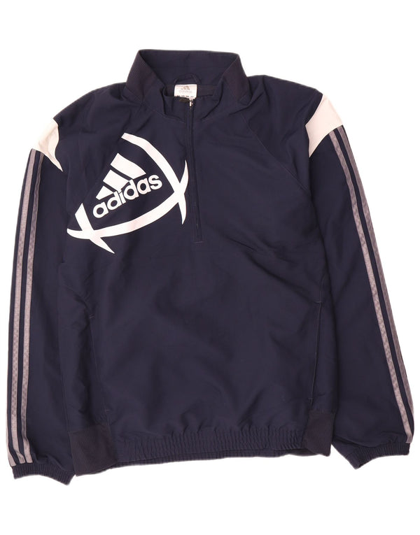 Adidas muška gornja jakna s grafičkim motivima srednje plave boje