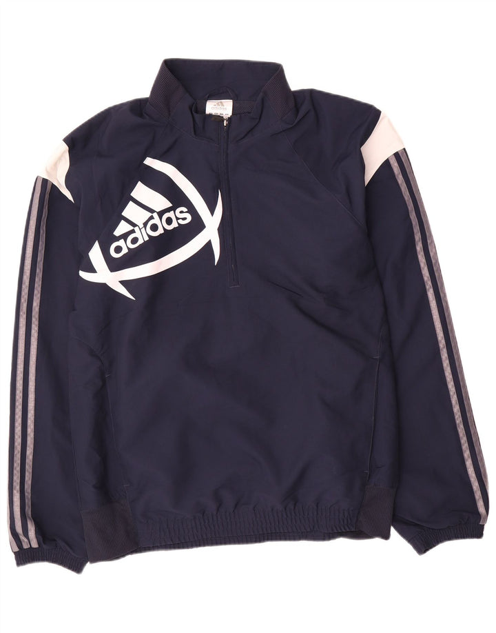 Adidas muška gornja jakna s grafičkim motivima srednje plave boje