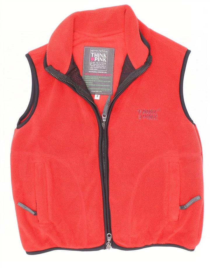 Think Pink Boys Fleece Gilet 7-8 Years Red
