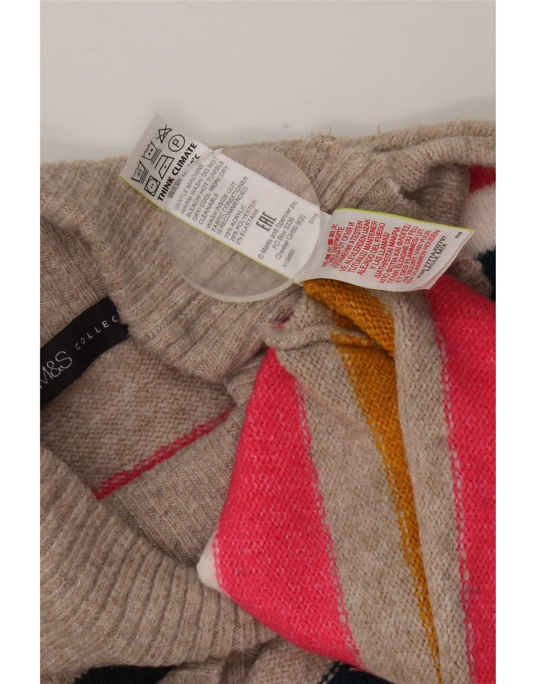 Marks & Spencer ženski pulover s rol izrezom UK 18 XL Višebojni