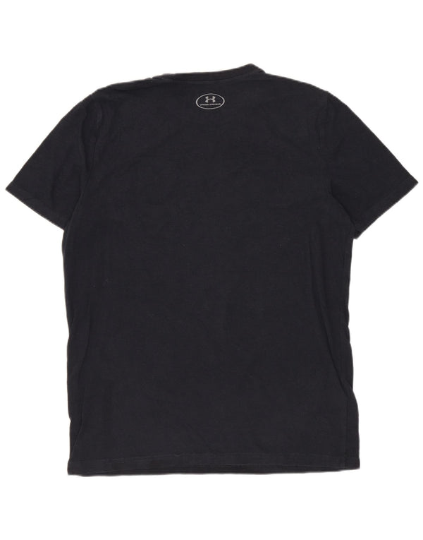 Under Armour Boys Heat Gear Graphic T-Shirt Top 11-12 Years Large Black