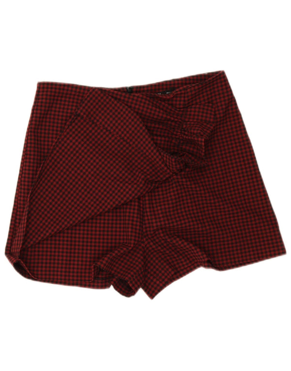 Zara ženske ležerne kratke hlače Large W30 L3 Crvena Gingham