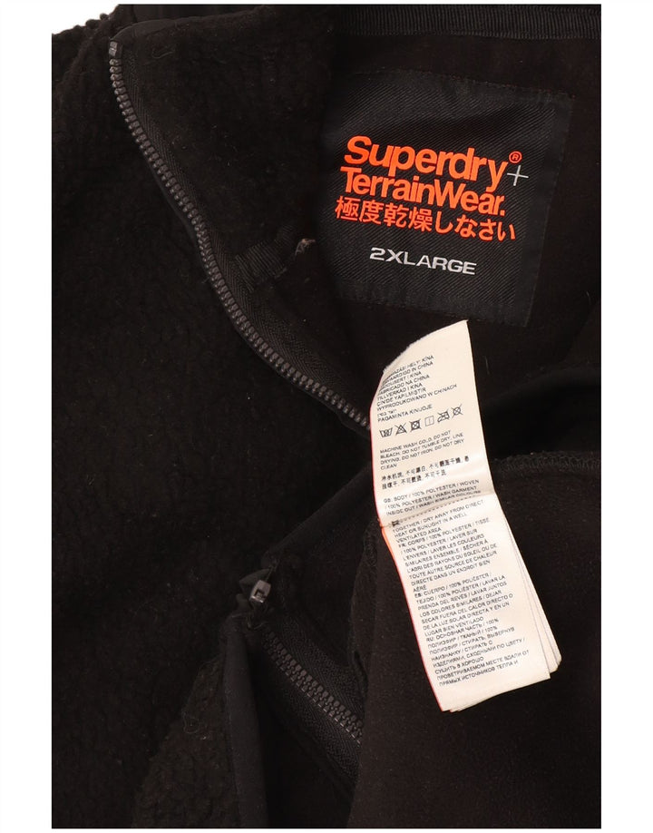 Superdry muška jakna od flisa UK 44 2XL crni poliester