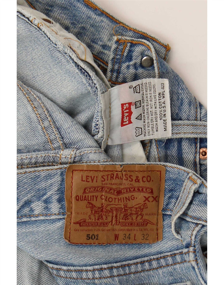 Levi's muške 501 ravne ravne traperice W34 L29, plavi pamuk
