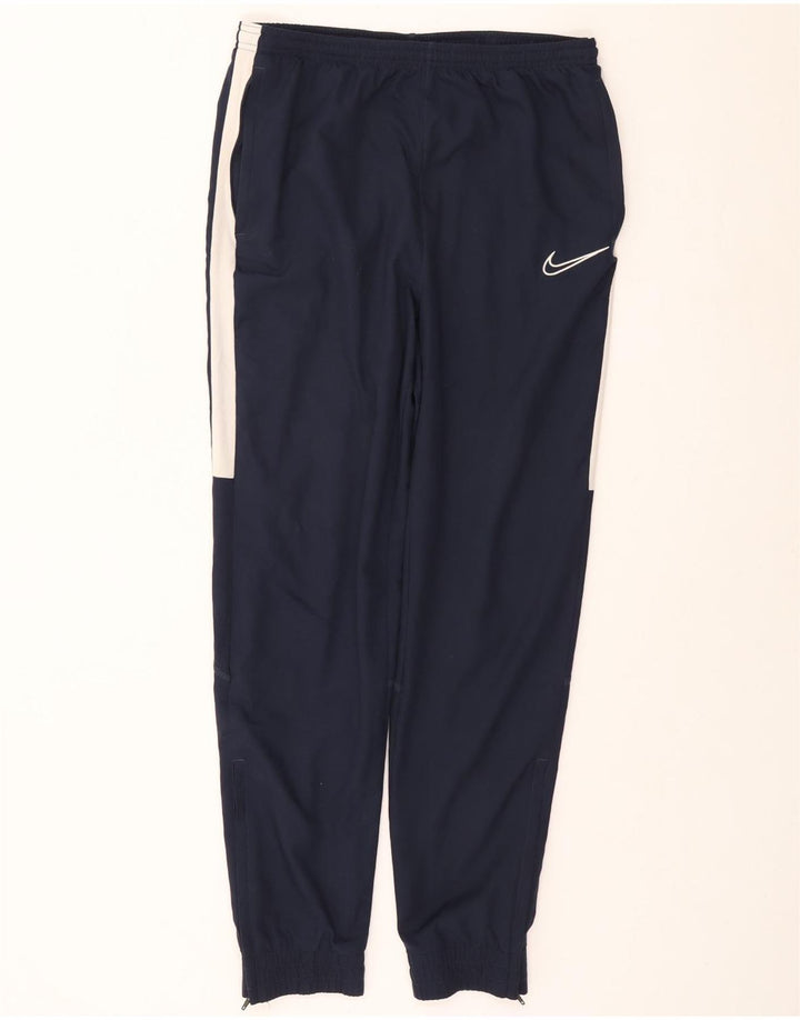 NIKE Muške Dri Fit Trenirke Hlače Joggers Large Navy Blue Colourblock