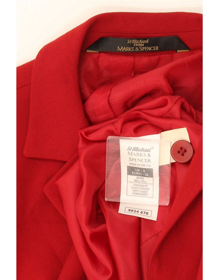 Marks & Spencer Ženska St. Michael jakna sa dugim sakoom UK 8 Mala crvena