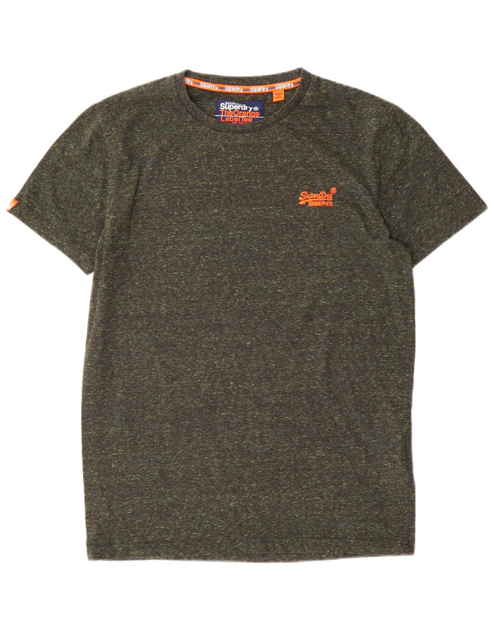Superdry muška majica kratkih rukava, srednji kaki flekasti pamuk