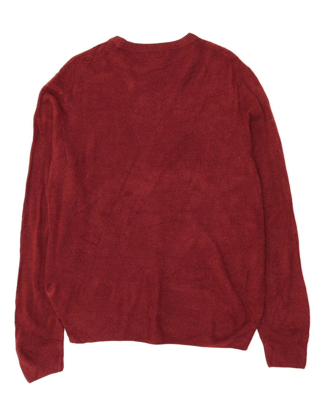 DOCKERS Mens Crew Neck Jumper Sweater Medium Burgundy Argyle/Diamond Vintage Dockers and Second-Hand Dockers from Messina Hembry 