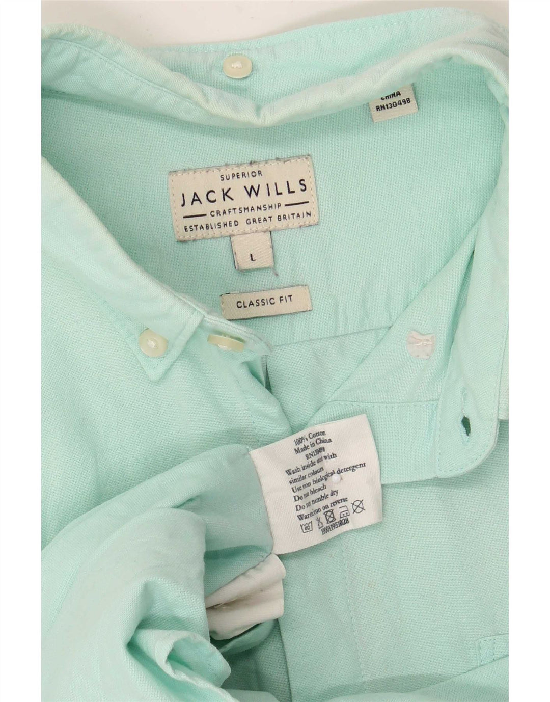 Jack Wills muška klasična košulja velikog tirkiznog pamuka