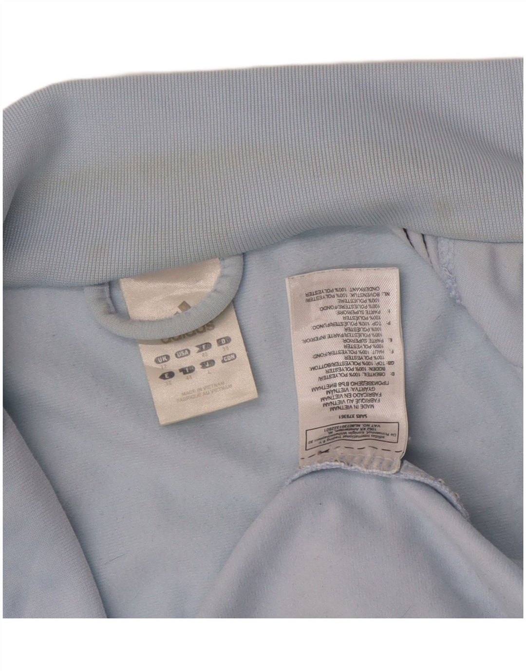 Adidas ženska gornja jakna trenirke UK 12 srednje plavi poliester