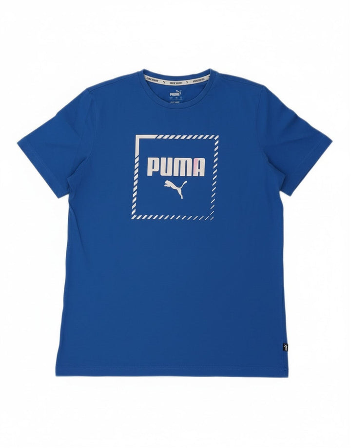 Plava pamučna majica Puma Boys Graphic T-Shirt Top 15-16 Years