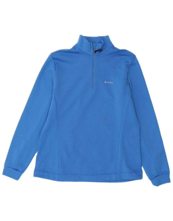 Odlo ženski džemper s izrezom i patentnim zatvaračem UK 18 XL plavi poliester