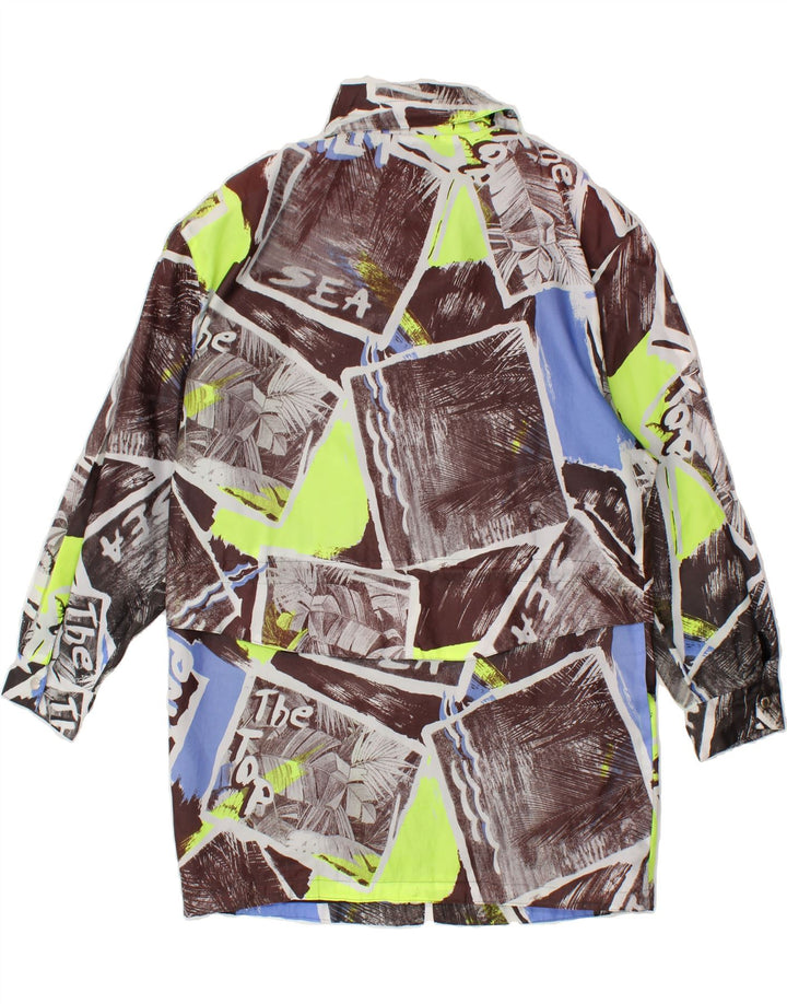 VINTAGE Womens Windbreaker Coat UK 12 Medium Grey Colourblock Vintage Vintage and Second-Hand Vintage from Messina Hembry 