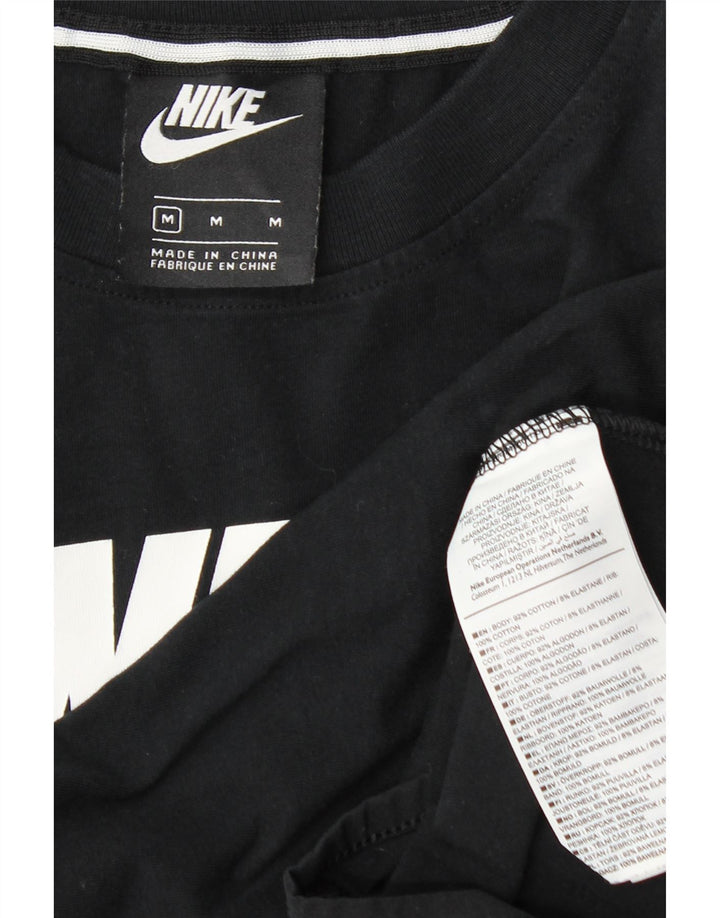 Nike ženski grafički bodi UK 12 Srednje crni pamuk