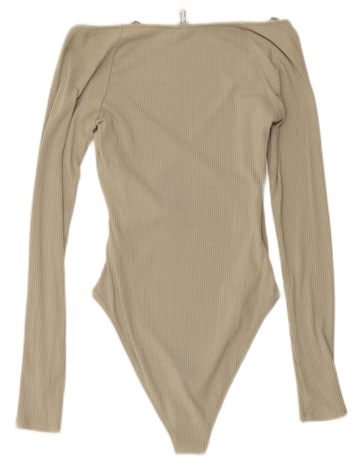 I DRUGE PRIČE Ženski bodi dugih rukava UK 10 Mali zeleni modal