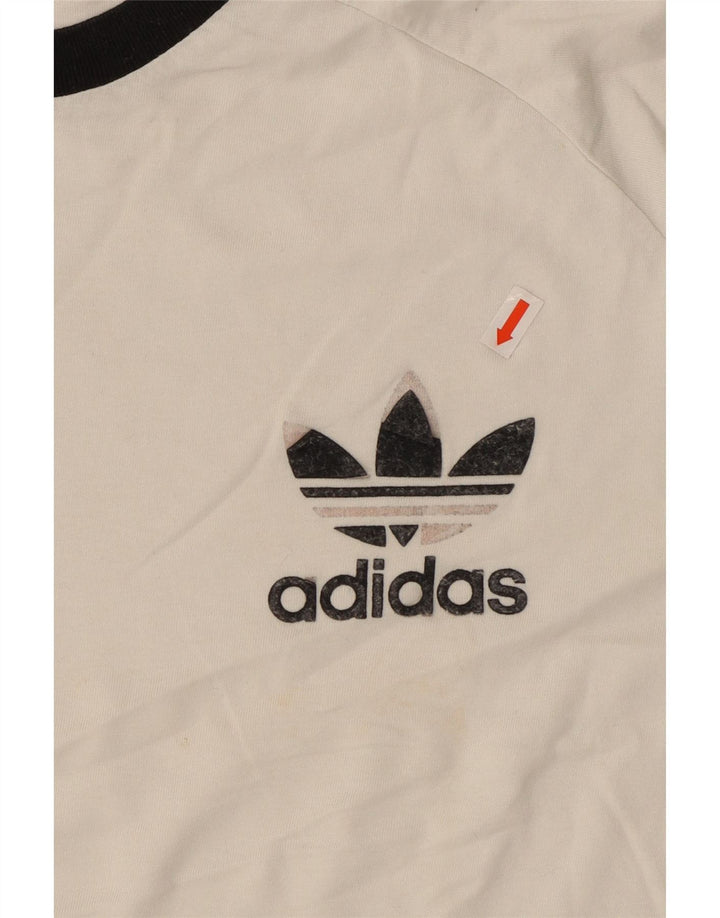 ADIDAS Mens T-Shirt Top 2XL White Cotton Vintage Adidas and Second-Hand Adidas from Messina Hembry 