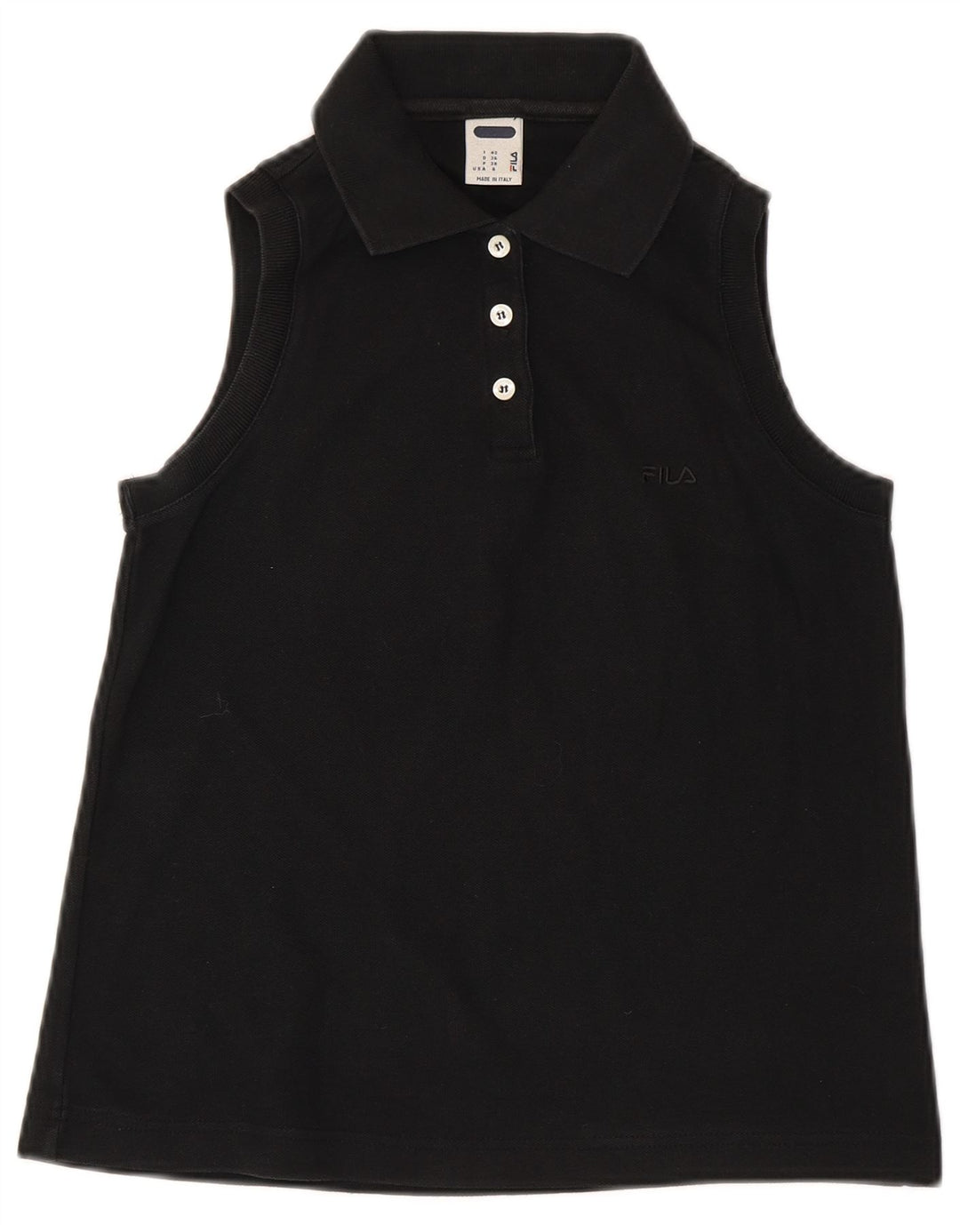 Fila ženska polo majica bez rukava IT 42 Srednje crni pamuk