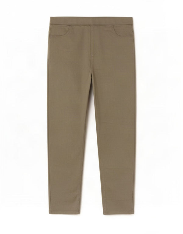 Marks & Spencer ženske crop jegging traperice UK 16 Large W34 L25 kaki pamuk