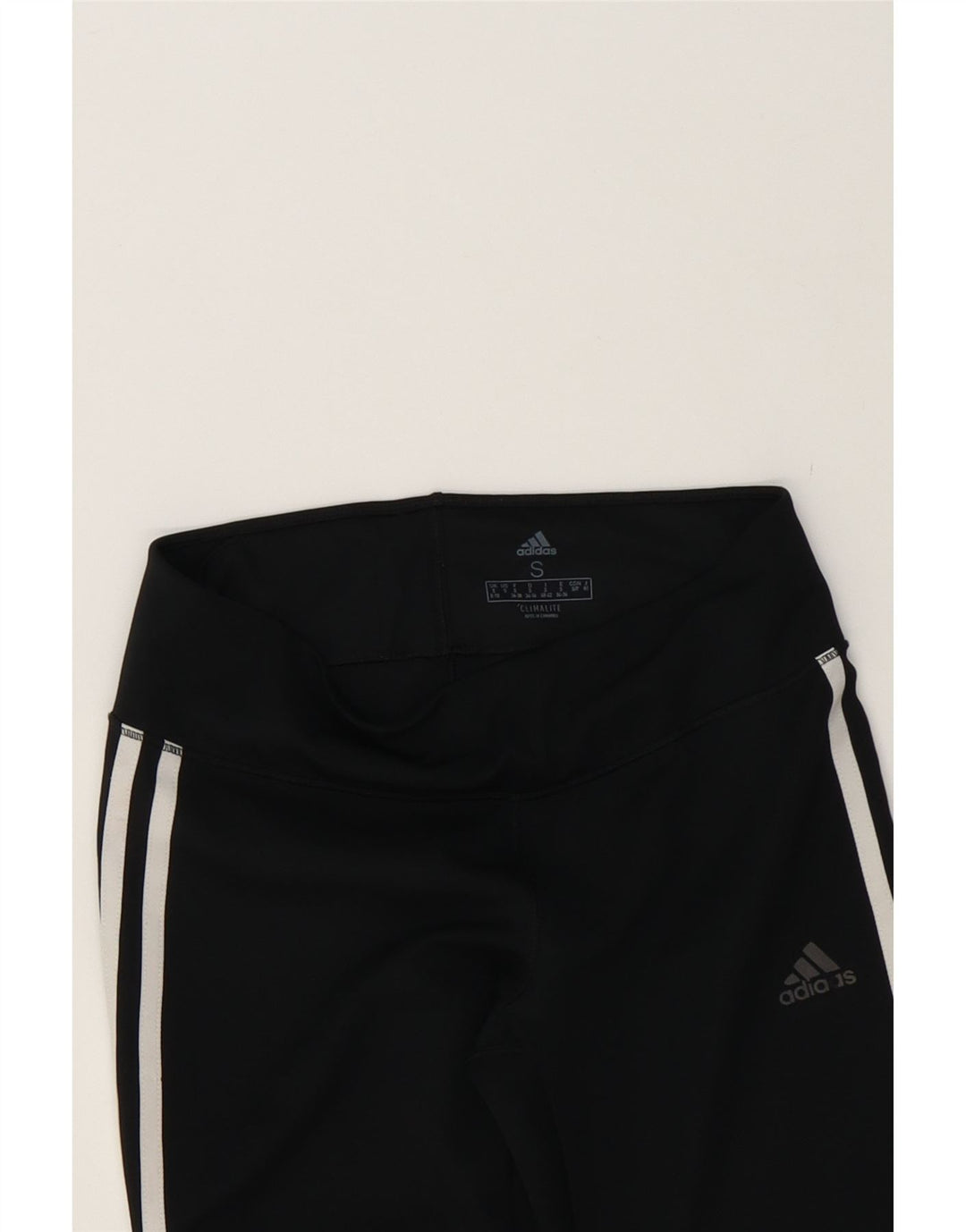 ADIDAS Womens Climalite Leggings UK 8/10 Small  Black Polyester Vintage Adidas and Second-Hand Adidas from Messina Hembry 