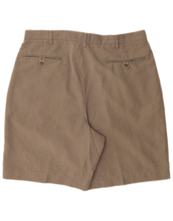 Marks & Spencer muške chino kratke hlače W36 veliki zeleni karirani poliester