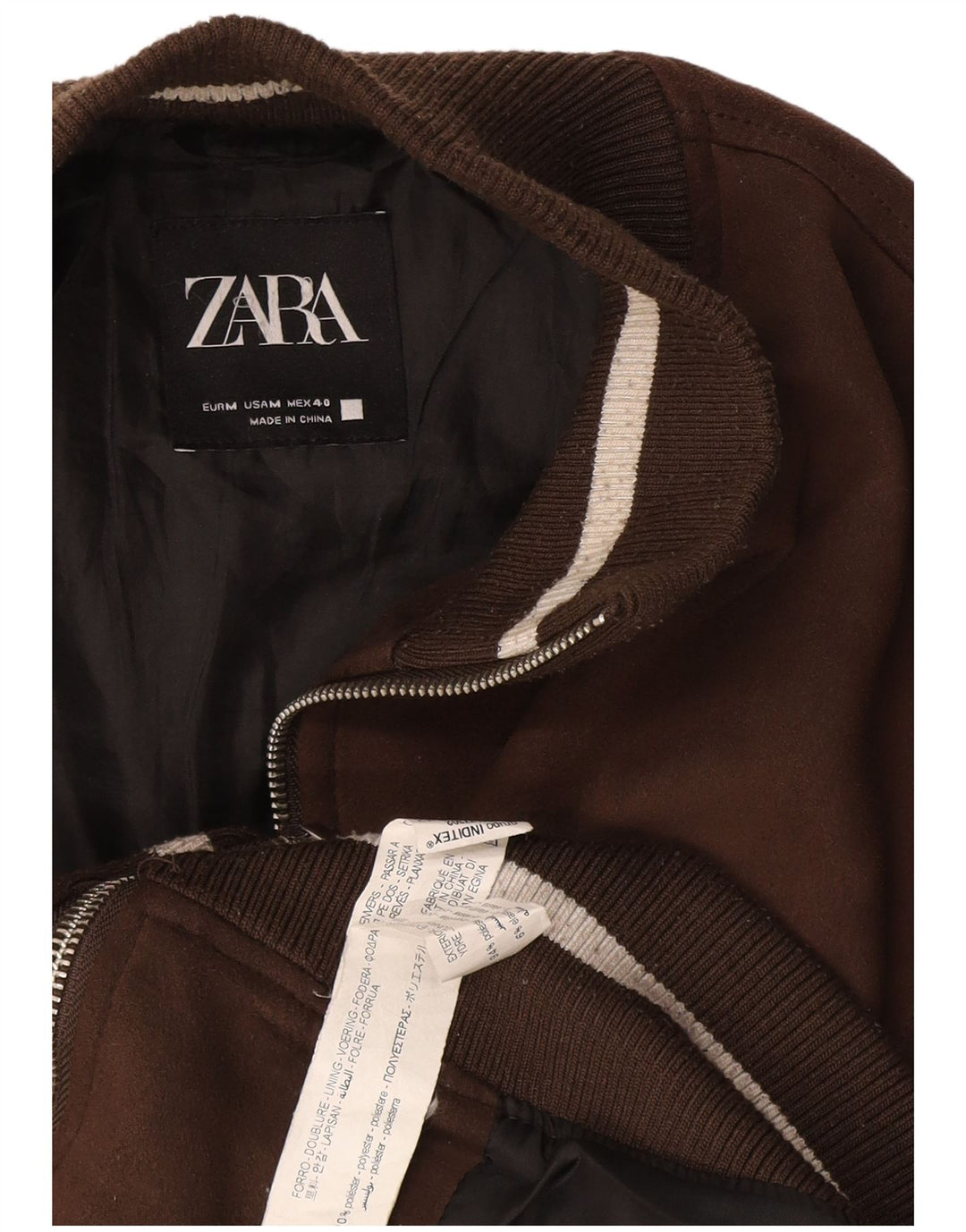 Zara muška bomber jakna UK 38 srednje smeđi poliester