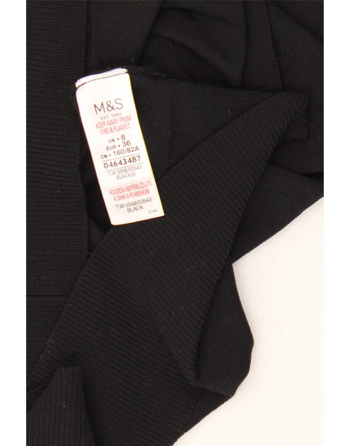 Marks & Spencer ženski kratki kardigan pulover UK 8 Small Black