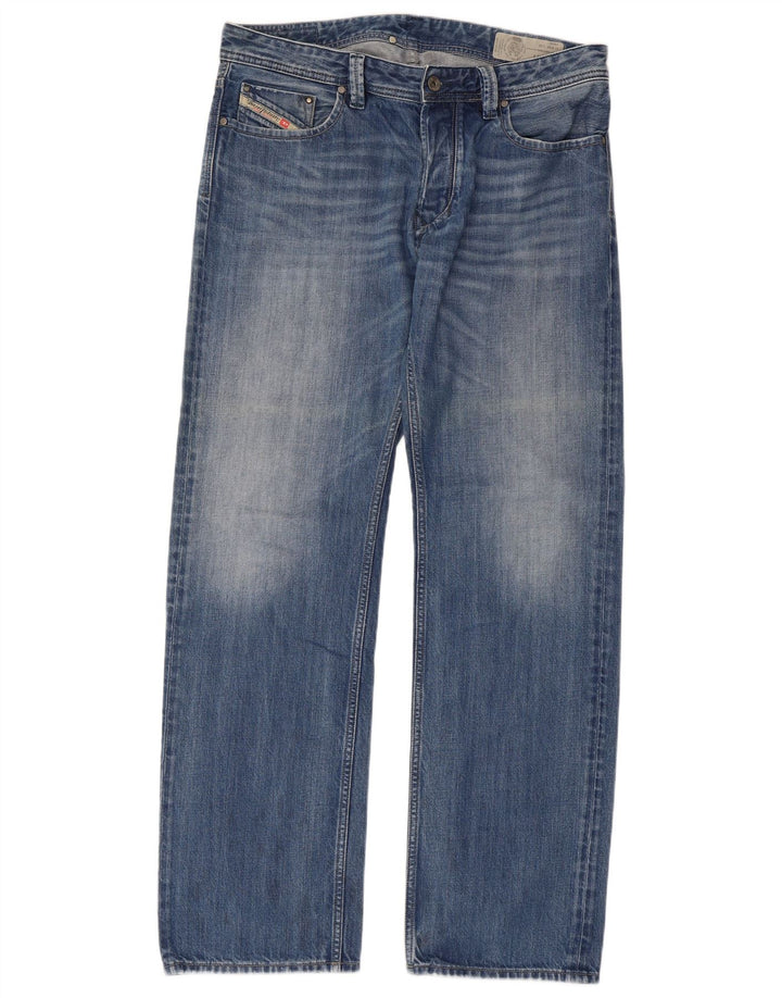 DIESEL Muške ravne traperice Larkee Regular Fit W34 L32 Plavi pamuk