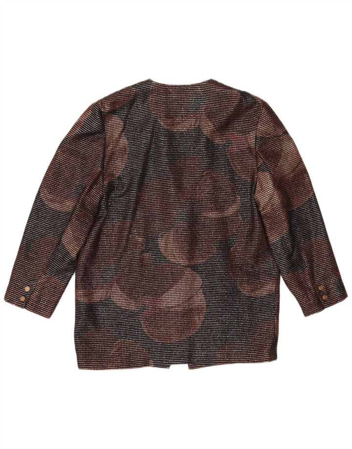 VINTAGE ženski sako s 1 gumbom IT 46 Veliki višebojni geometrijski