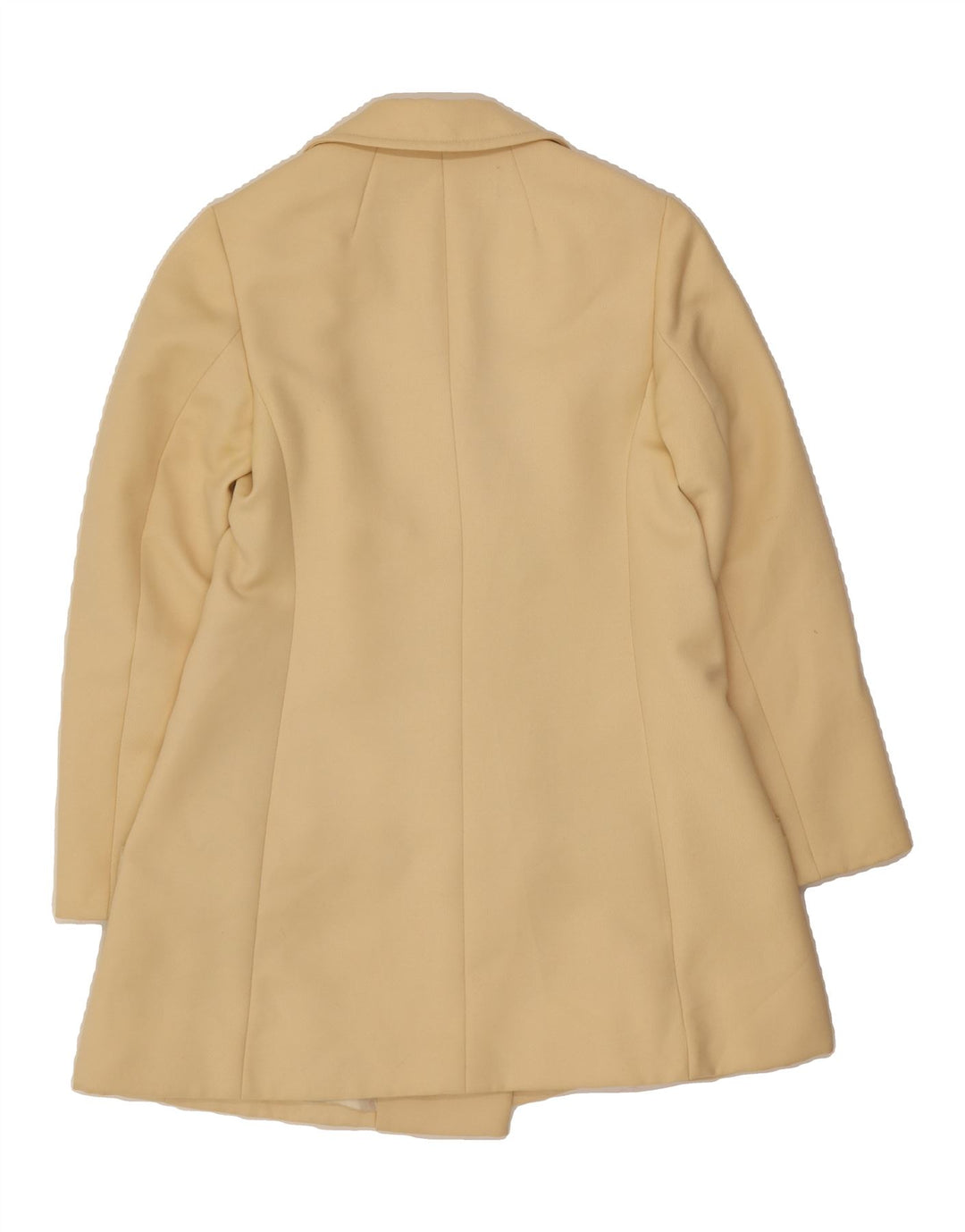 VINTAGE Womens Double Breasted Coat UK 12 Medium Beige Vintage Vintage and Second-Hand Vintage from Messina Hembry 