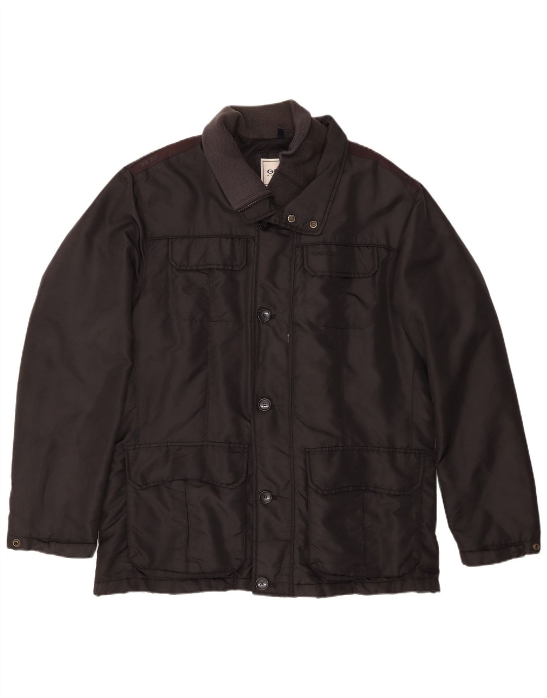 Geox Mens Respira podstavljena jakna UK 44 2XL crni poliamid