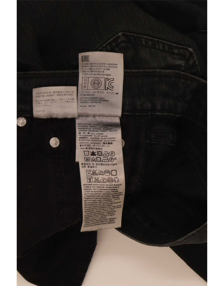 Levi's muške uske traperice W30 L30 crni pamuk