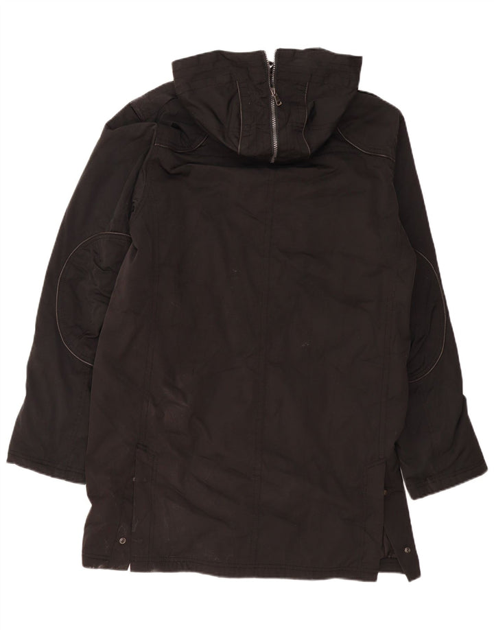 ZARA Mens Hooded Parka Jacket UK 40 Large Black Polyester