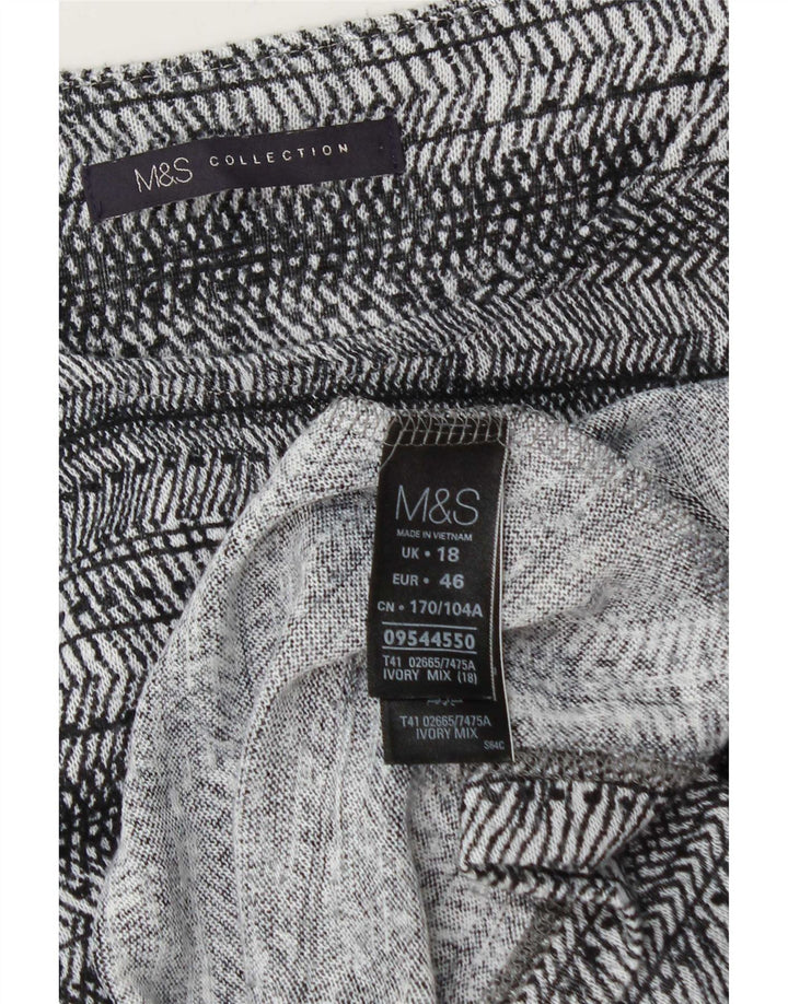 Marks & Spencer ženski gornji dio s 3/4 rukavima UK 18 XL na sive pruge
