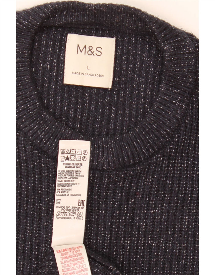 Marks & Spencer muški džemper s okruglim izrezom, veliki tamnoplavi pulover