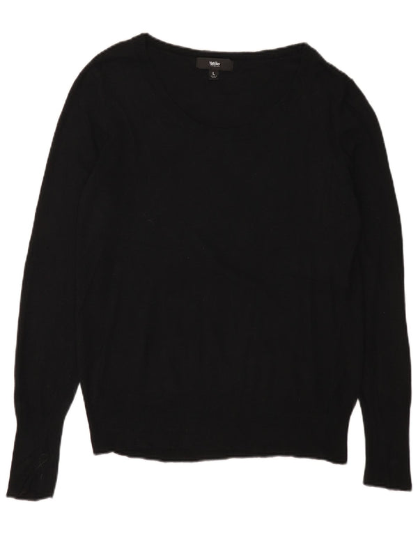 MOSSIMO ženski džemper s morskim izrezom UK 14 Veliki crni najlon