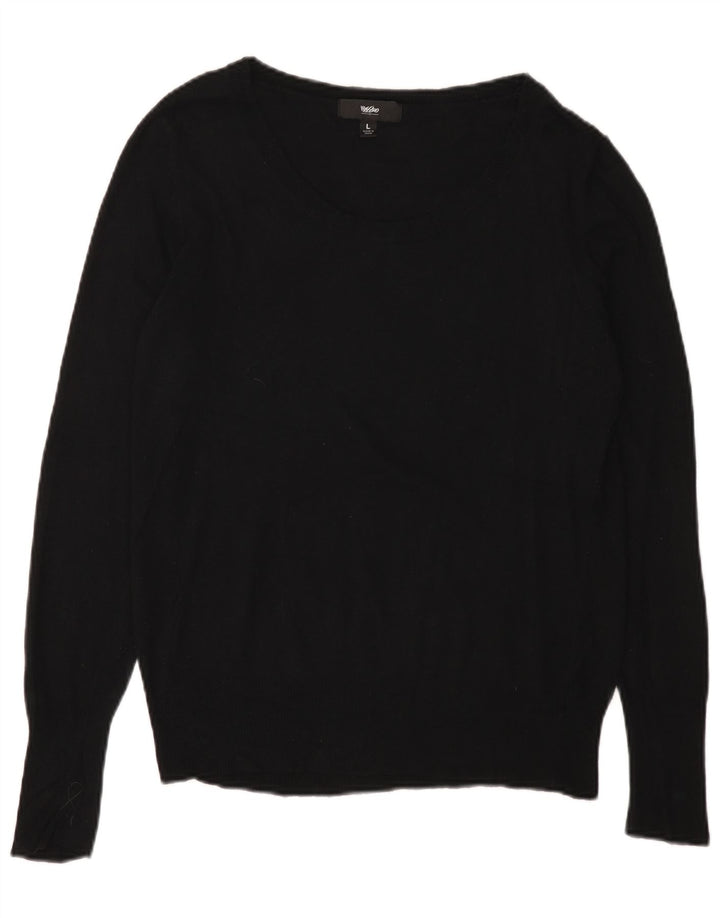 MOSSIMO ženski džemper s morskim izrezom UK 14 Veliki crni najlon