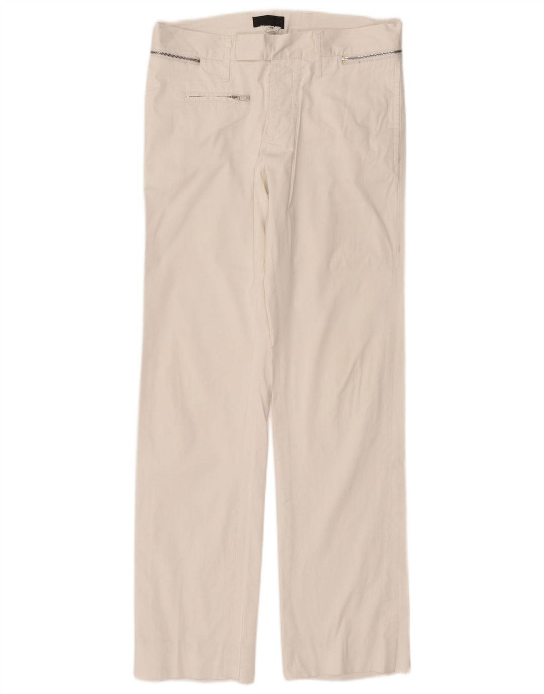 RICHMOND Ženske ravne ležerne hlače IT 46 Large W32 L31 Bijele