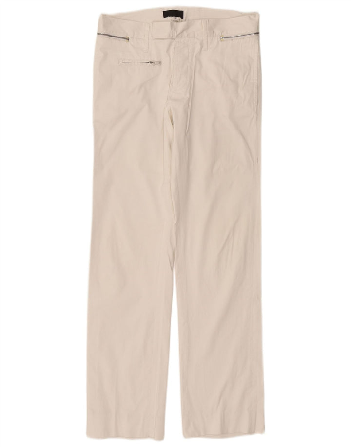 RICHMOND Ženske ravne ležerne hlače IT 46 Large W32 L31 Bijele