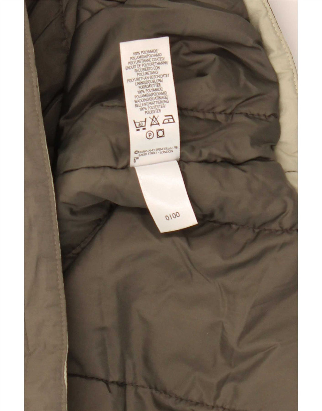 Marks & Spencer muška podstavljena jakna UK 42 XL kaki poliamid