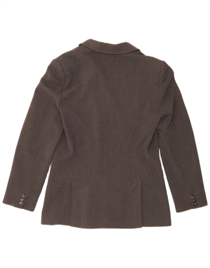 Max Mara ženska vikend jakna jakna UK 16 Large Grey Chevron