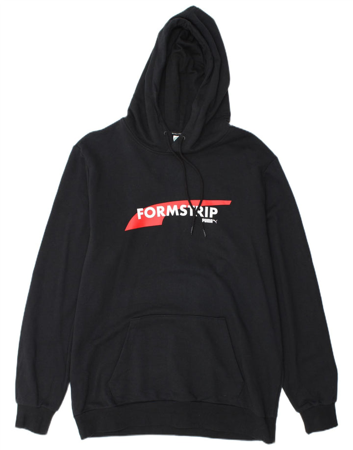 PUMA muška majica s kapuljačom s kapuljačom, velika crna