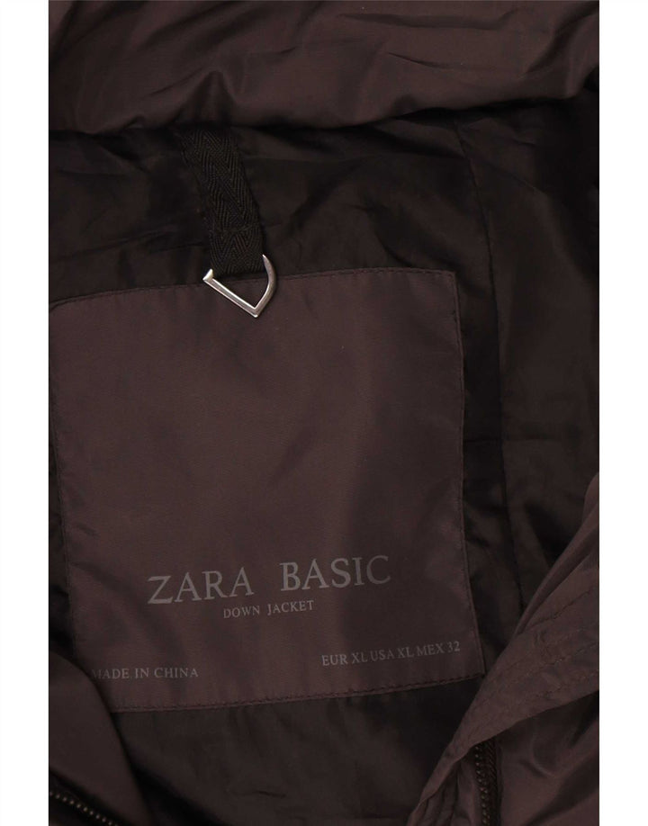 Zara ženska podstavljena jakna UK 18 XL crni poliester
