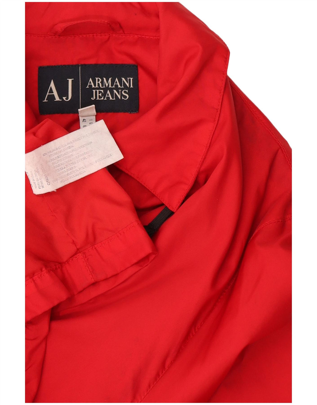 Armani Jeans ženska jakna vjetrovka UK 12 srednje crvene boje od poliamida