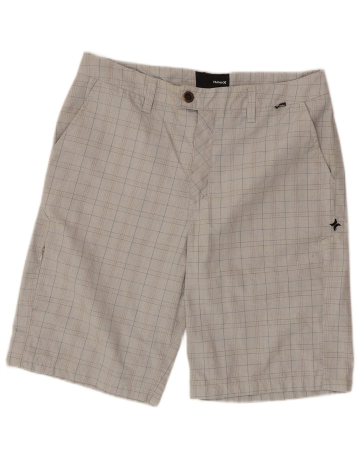 HURLEY Muške kargo kratke hlače W32 srednje sivi karirani poliester