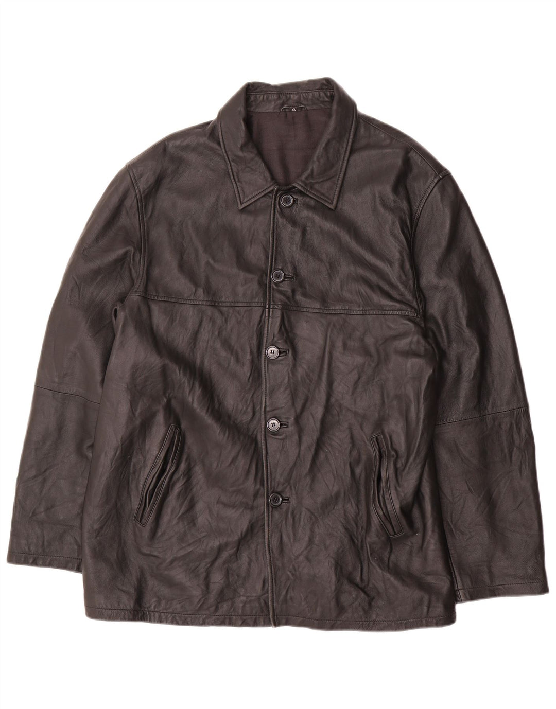 VINTAGE muška kožna jakna UK 42 XL crna koža