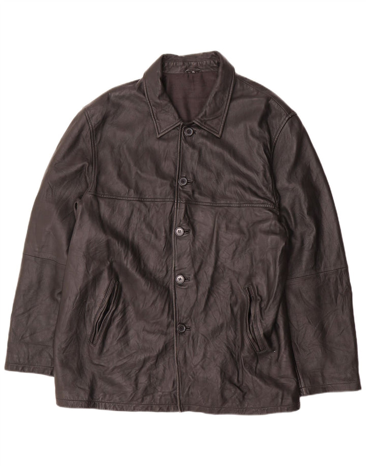 VINTAGE muška kožna jakna UK 42 XL crna koža